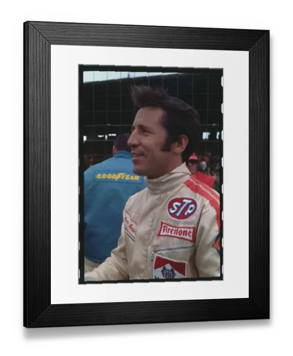 Framed Print : Portrait of Mario Andretti Framed Print : Portrait of Mario Andretti