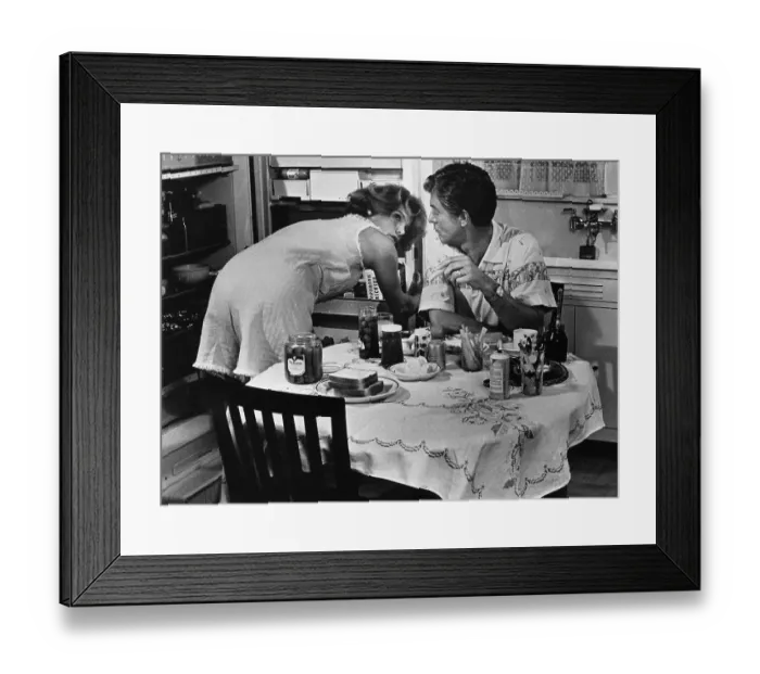 Framed Print : Dick Van Dyke and Pippa Scott Having Snack Framed Print : Dick Van Dyke and Pippa Scott Having Snack