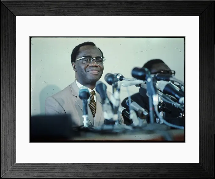 Framed Print : Kofi Busia at Press Conference Framed Print : Kofi Busia at Press Conference