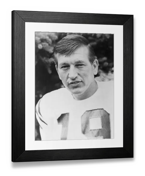 Framed Print : Quarterback Johnny Unitas Framed Print : Quarterback Johnny Unitas