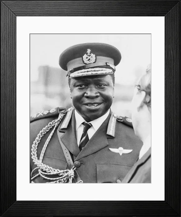 Framed Print : Idi Amin. Ugandan President for Life Idi Amin in military attire Framed Print : Idi Amin. Ugandan President for Life Idi Amin in military attire