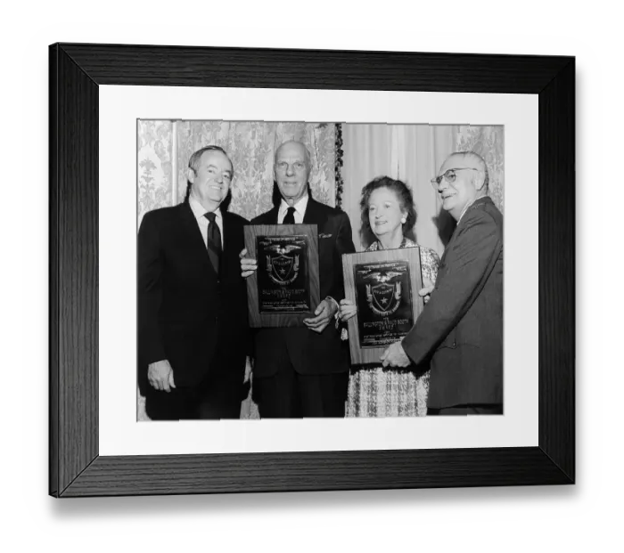 Framed Print : Hubert Humphrey Standing with Social and Magazine Officials Framed Print : Hubert Humphrey Standing with Social and Magazine Officials