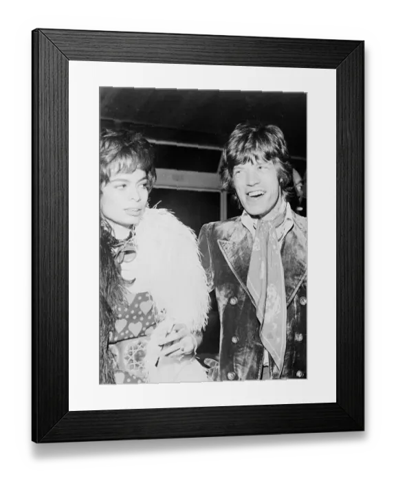 Framed Print : Bianca and Mick Jagger Posing Together Framed Print : Bianca and Mick Jagger Posing Together
