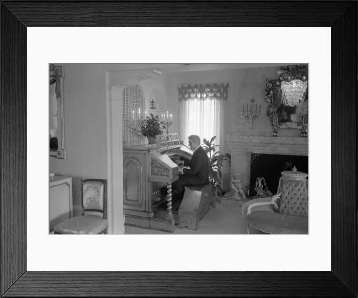 Framed Print : Liberace at the organ at the side of the living room Framed Print : Liberace at the organ at the side of the living room