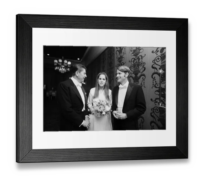 Framed Print : Gov Reagan With Daughter And Escort Framed Print : Gov Reagan With Daughter And Escort