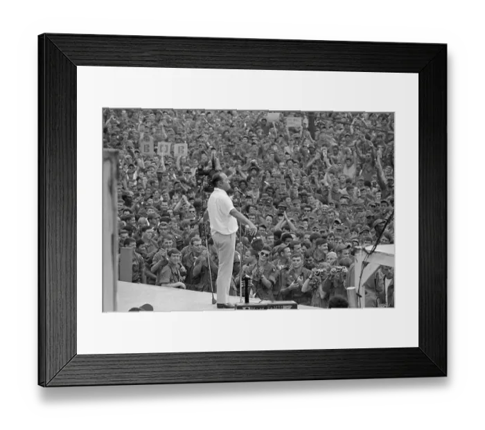 Framed Print : Bob Hope Entertaining Troops in Vietnam