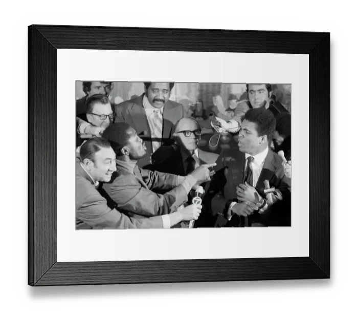Framed Print : Joe Frazier and Muhammad Ali at Signing Framed Print : Joe Frazier and Muhammad Ali at Signing