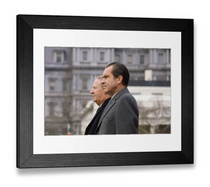 Framed Print : Edward Heath Speaking into Microphone