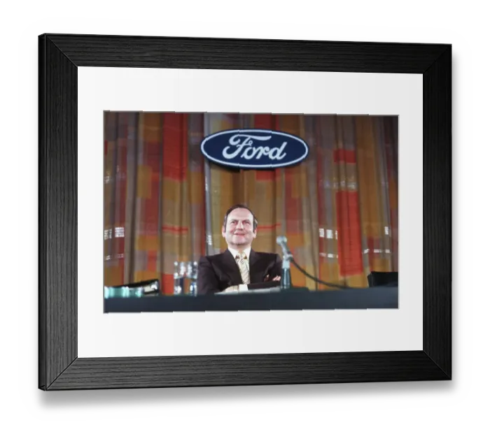 Framed Print : Lee A. Iacocca at News Conference Framed Print : Lee A. Iacocca at News Conference