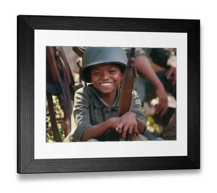 Framed Print : Youth Member of Mike Force Smiling Framed Print : Youth Member of Mike Force Smiling
