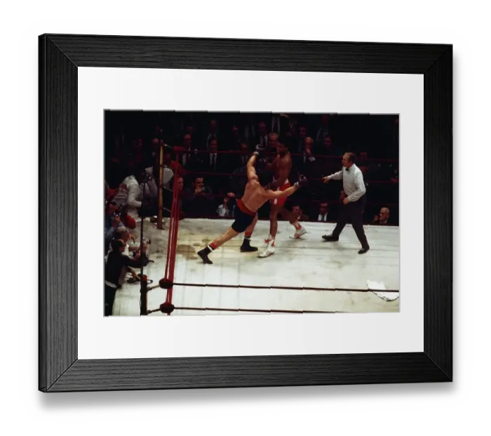 Framed Print : Muhammad Ali Watching Oscar Bonavena Falling Framed Print : Muhammad Ali Watching Oscar Bonavena Falling