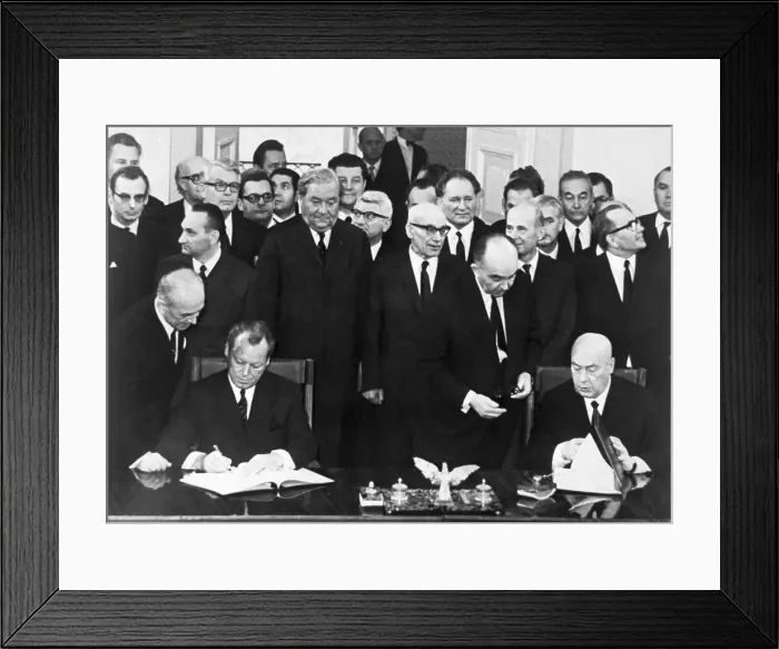 Framed Print : Poland Signs Treaty with West Germany Framed Print : Poland Signs Treaty with West Germany