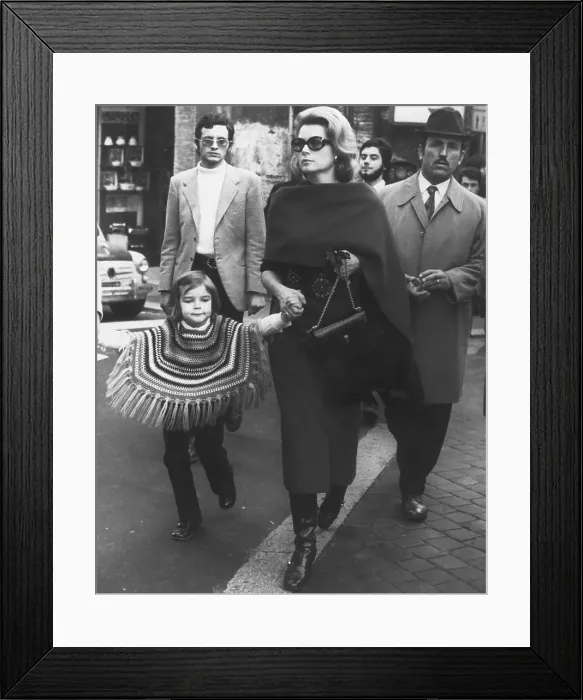 Framed Print : Grace Kelly Escorting Princess Stephanie Framed Print : Grace Kelly Escorting Princess Stephanie