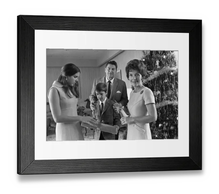 Framed Print : Reagan Family Around Christmas Tree Framed Print : Reagan Family Around Christmas Tree