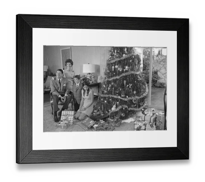 Framed Print : Reagan Family by Christmas Tree Framed Print : Reagan Family by Christmas Tree