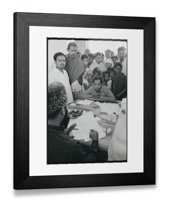 Framed Print : Villagers Waiting for Inoculations Framed Print : Villagers Waiting for Inoculations
