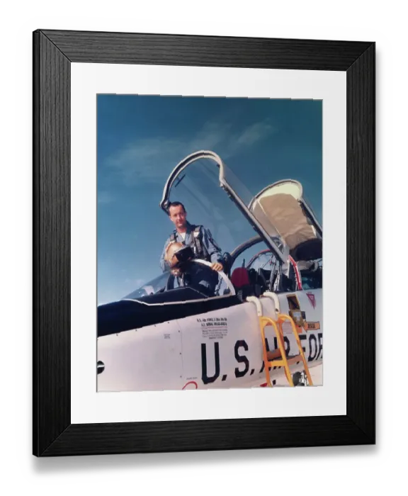 Framed Print : Astronaut James A. McDivitt in Military Jet Framed Print : Astronaut James A. McDivitt in Military Jet