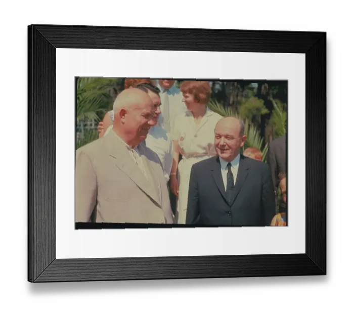 Framed Print : Nikita Khrushchev with Dean Rusk Framed Print : Nikita Khrushchev with Dean Rusk