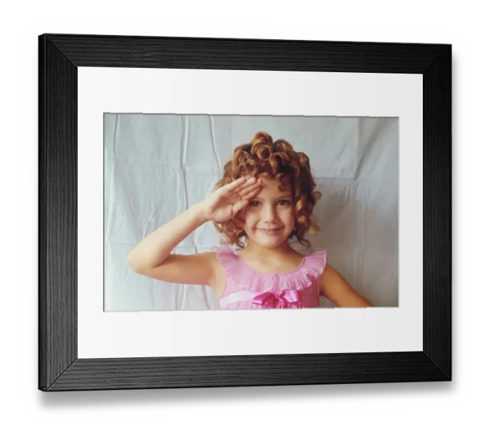Framed Print : Shirley Temple Look Alike Saluting Framed Print : Shirley Temple Look Alike Saluting