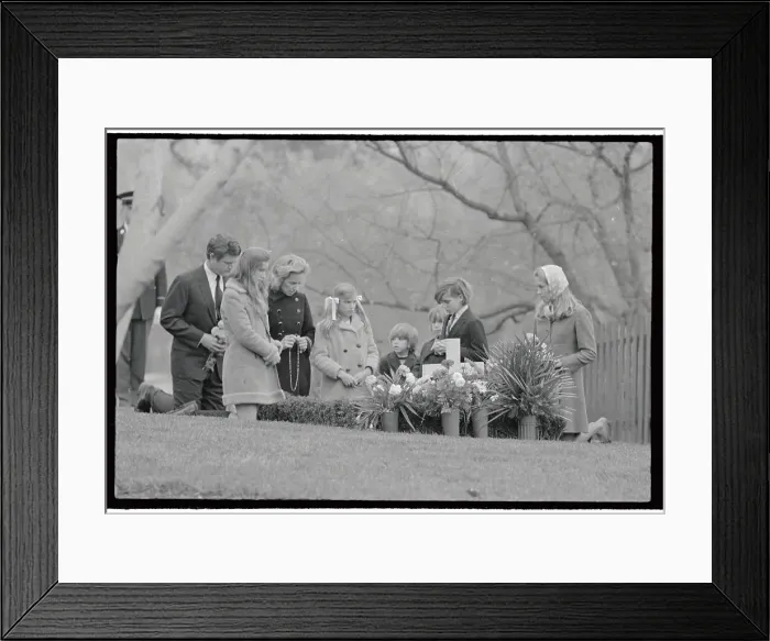 Framed Print : Kennedy Family Attending Funeral Framed Print : Kennedy Family Attending Funeral