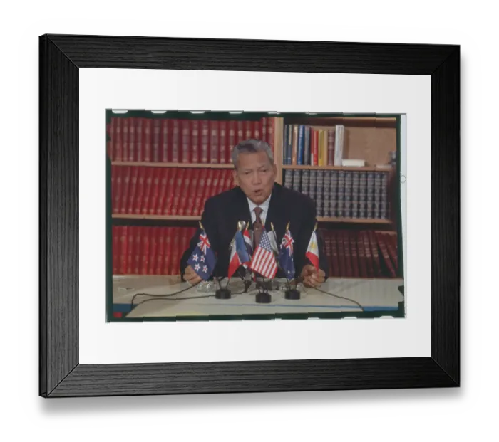 Framed Print : Jesus Vargas Giving a Speech