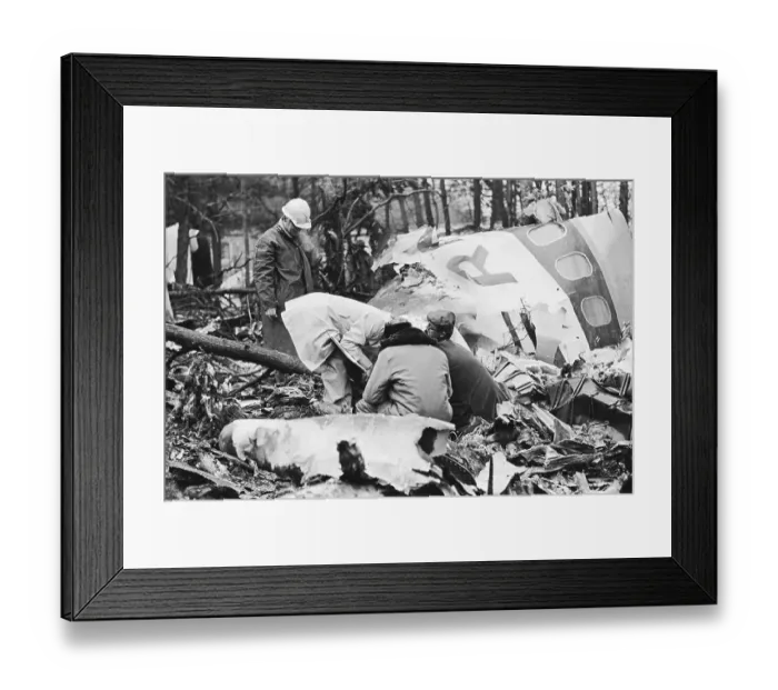 Framed Print : Rescue Workers at Airplane Crash