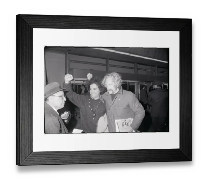 Framed Print : Jerry Rubin and Stewert Albert Fists Raised Framed Print : Jerry Rubin and Stewert Albert Fists Raised