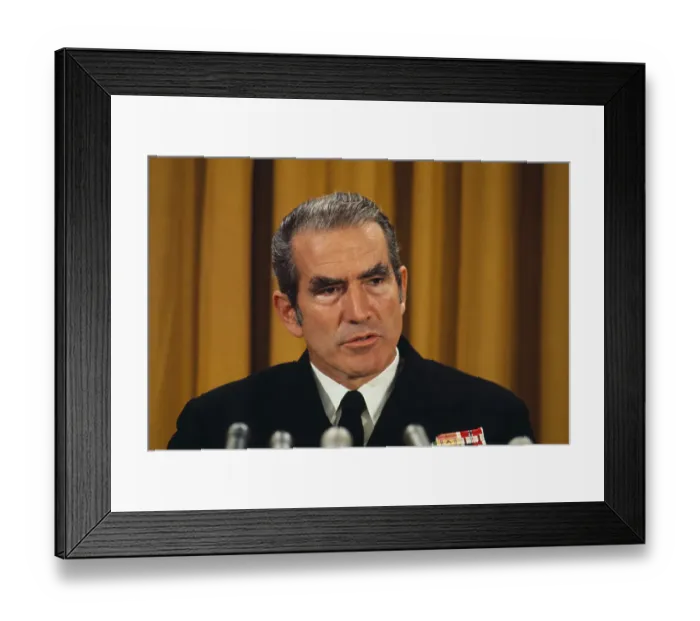 Framed Print : Navy Chief Elmo R. Zumwalt Jr. at Podium Framed Print : Navy Chief Elmo R. Zumwalt Jr. at Podium