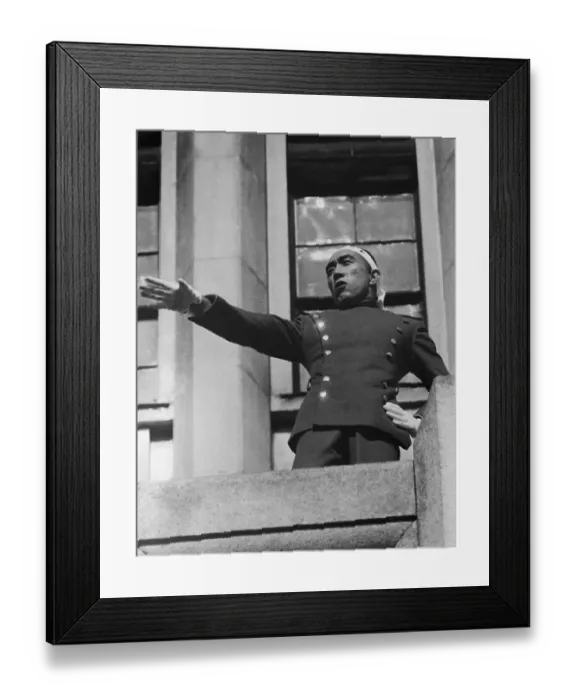Framed Print : Mishima Exhorting Troops Framed Print : Mishima Exhorting Troops