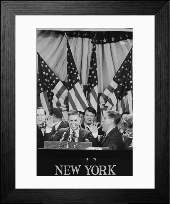 Framed Print : James Buckley Raising Hands in Victory Framed Print : James Buckley Raising Hands in Victory