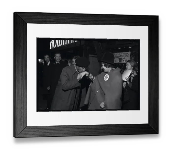 Framed Print : Bella Abzug Extending her Hand to Fan Framed Print : Bella Abzug Extending her Hand to Fan