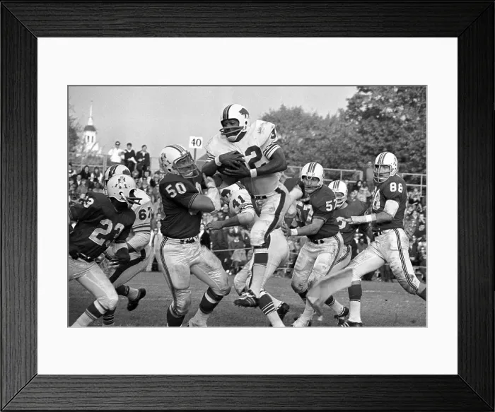 Framed Print : O.J. Simpson Scoring on a 56-Yard Run Against the New England Patriots Framed Print : O.J. Simpson Scoring on a 56-Yard Run Against the New England Patriots