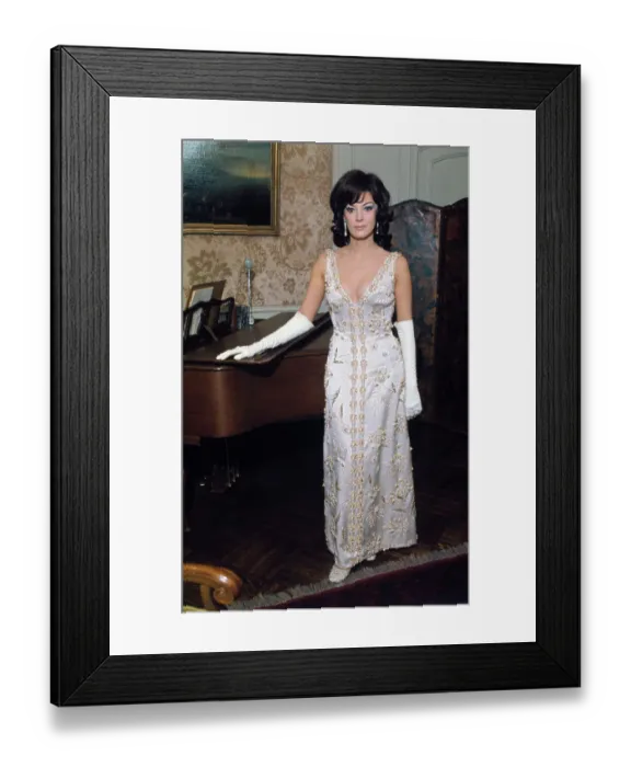 Framed Print : Anna Moffo Posing in White Gown Framed Print : Anna Moffo Posing in White Gown