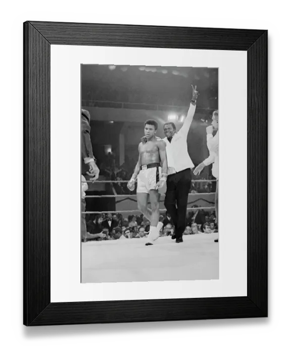 Framed Print : Muhammad Ali with His Handler After Winning Bout Framed Print : Muhammad Ali with His Handler After Winning Bout