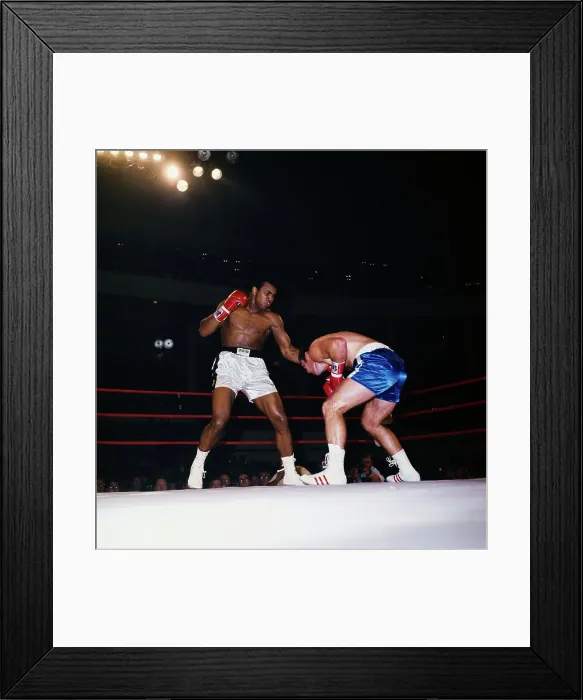 Framed Print : Muhammad Ali and Jerry Quarry During Bout