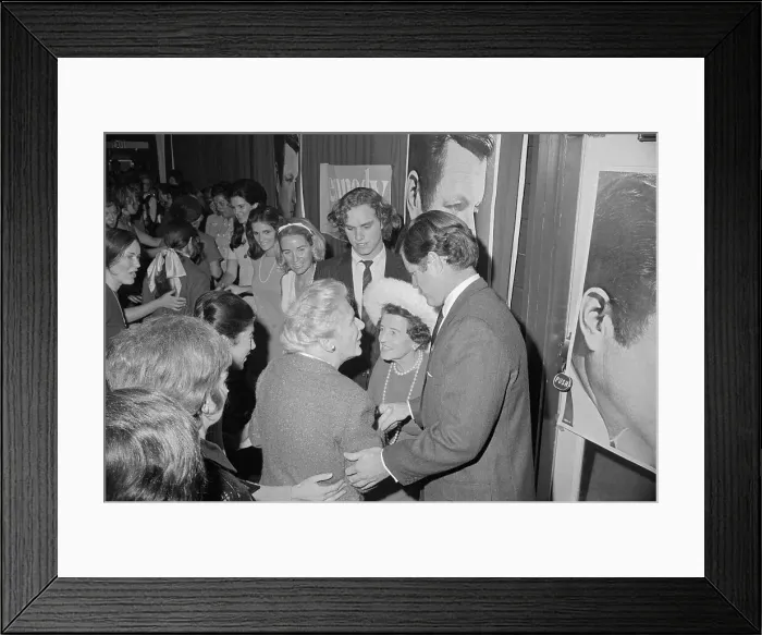 Framed Print : Woman Talking to Edward M. Kennedy Framed Print : Woman Talking to Edward M. Kennedy
