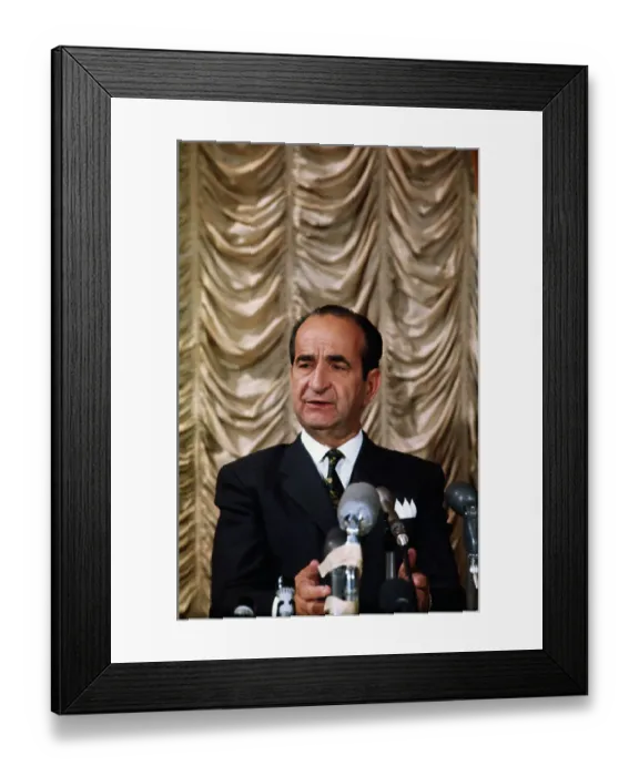 Framed Print : Jose Figueres at News Conference Framed Print : Jose Figueres at News Conference