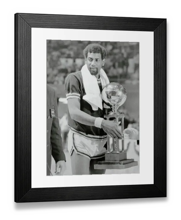 Framed Print : Spencer Haywood with Large Trophy Framed Print : Spencer Haywood with Large Trophy