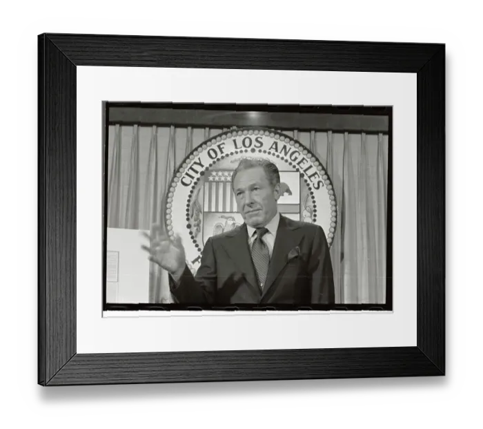 Framed Print : Portrait of Sam Yorty