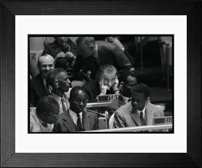 Framed Print : Golda Meir Listening to UN Address Framed Print : Golda Meir Listening to UN Address