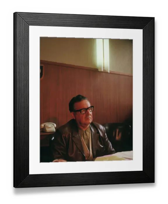 Framed Print : Salvador Allende in His Office Framed Print : Salvador Allende in His Office