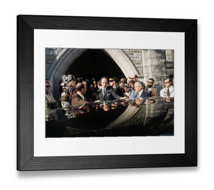 Framed Print : Pierre Trudeau Leaving House of Commons Framed Print : Pierre Trudeau Leaving House of Commons