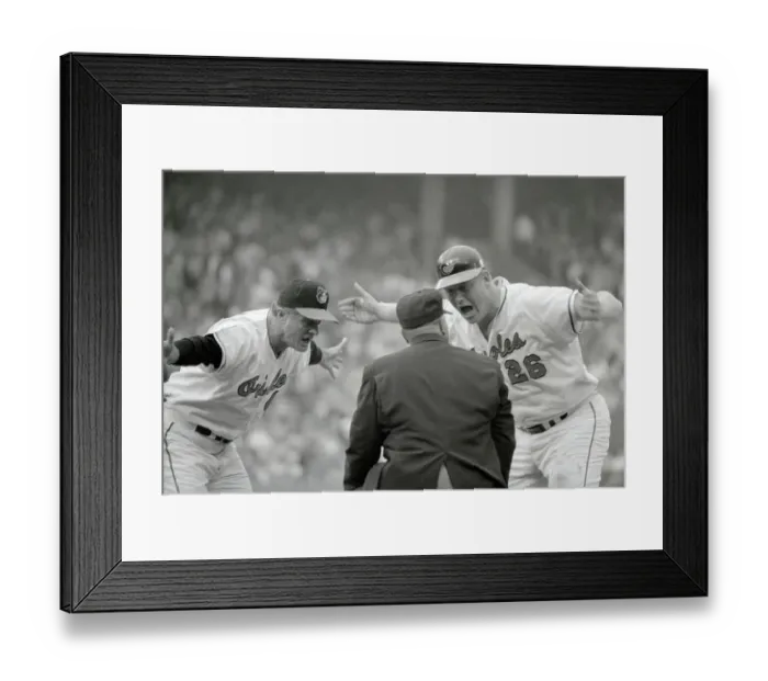 Framed Print : Earl Weaver and Boog Powell Shouting at Umpire Framed Print : Earl Weaver and Boog Powell Shouting at Umpire