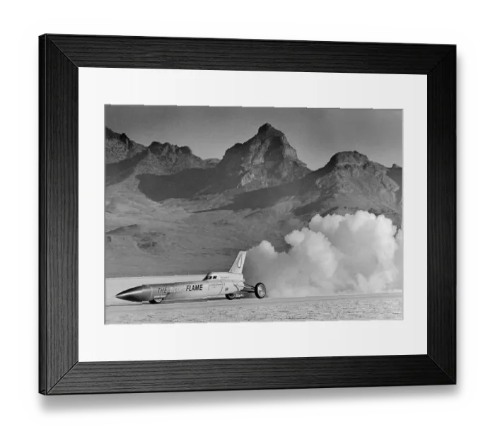Framed Print : The Blue Flame at Bonneville Salt Flats Framed Print : The Blue Flame at Bonneville Salt Flats