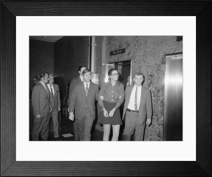 Framed Print : Angela Davis Being Led from Courthouse