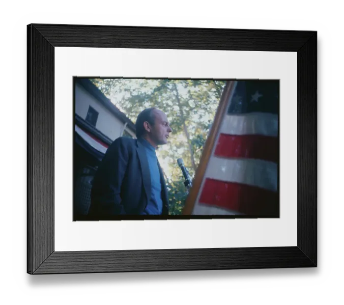 Framed Print : Adlai Stevenson Speaking Outside His Home Framed Print : Adlai Stevenson Speaking Outside His Home