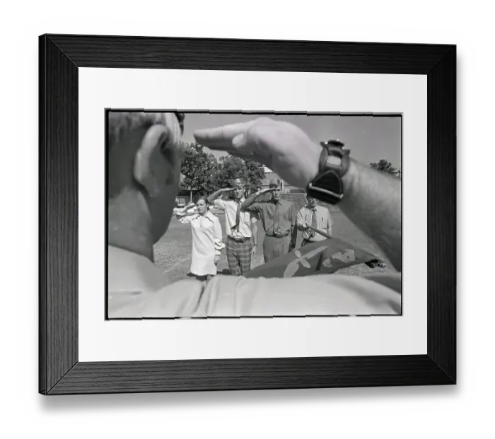 Framed Print : ROTC Students Seen Saluting Through Salute Framed Print : ROTC Students Seen Saluting Through Salute