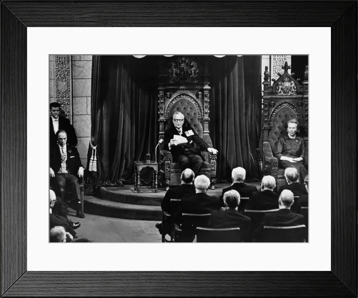 Framed Print : Canadian Leader On Throne