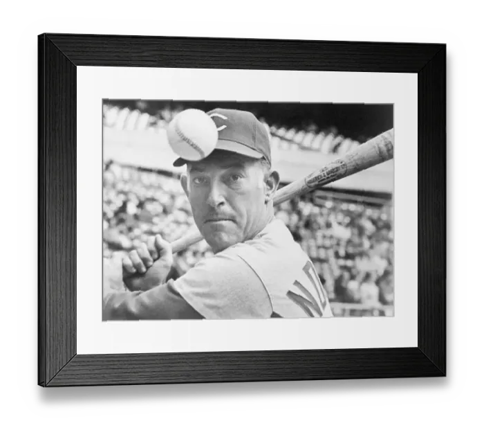 Framed Print : Sparky Anderson Batting Framed Print : Sparky Anderson Batting
