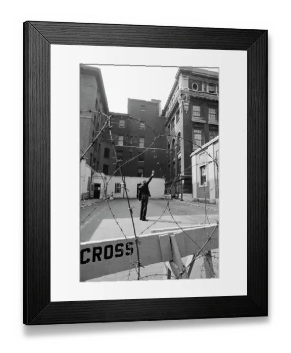 Framed Print : Adam C. Powell, Raised Fist, In Courtyar Framed Print : Adam C. Powell, Raised Fist, In Courtyar
